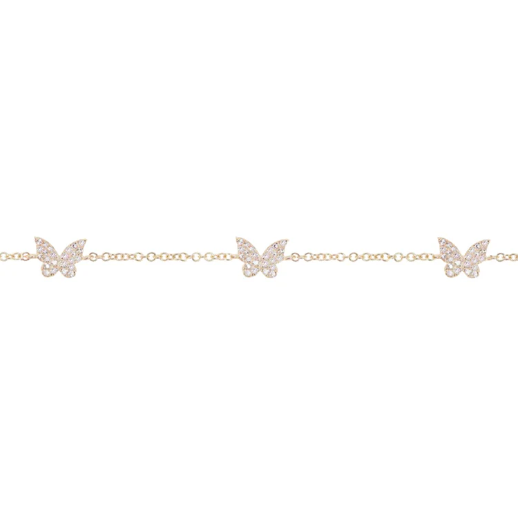 3 Diamond Butterfly Bracelet - Image 2