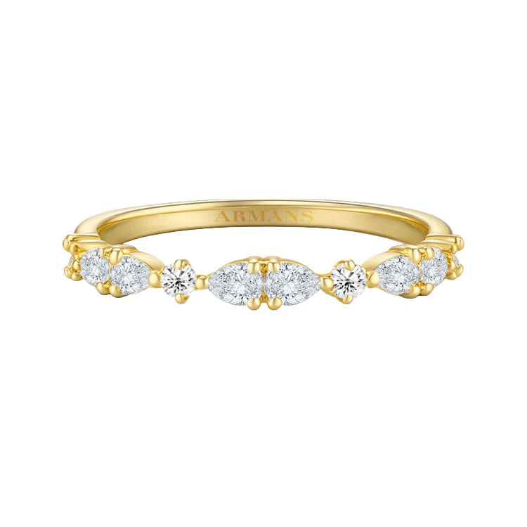 Alternating Pear Diamond Band