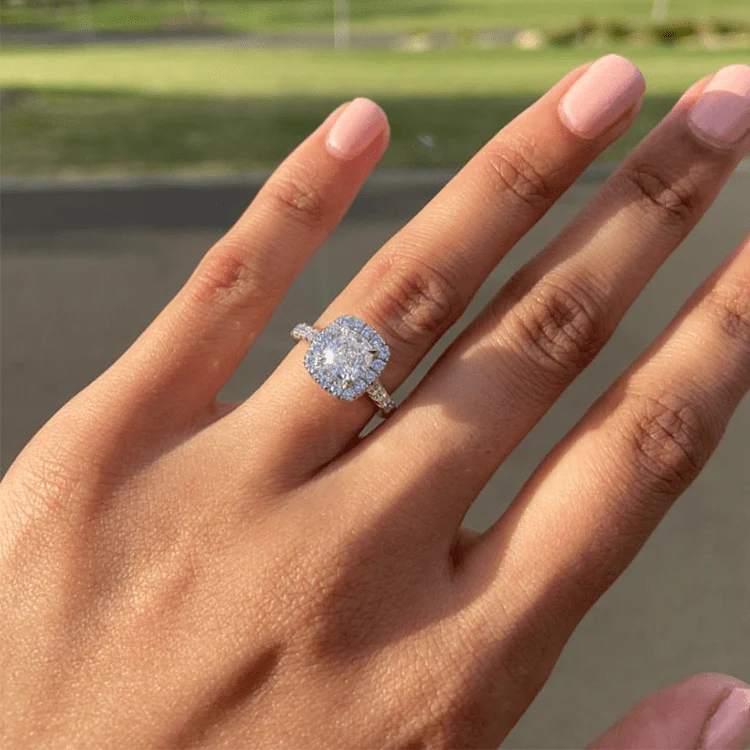 Amor Cushion Engagement Ring - Image 4
