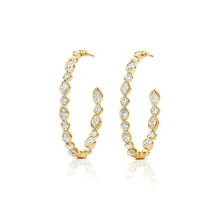 Angelina Diamond Hoops - Image 3