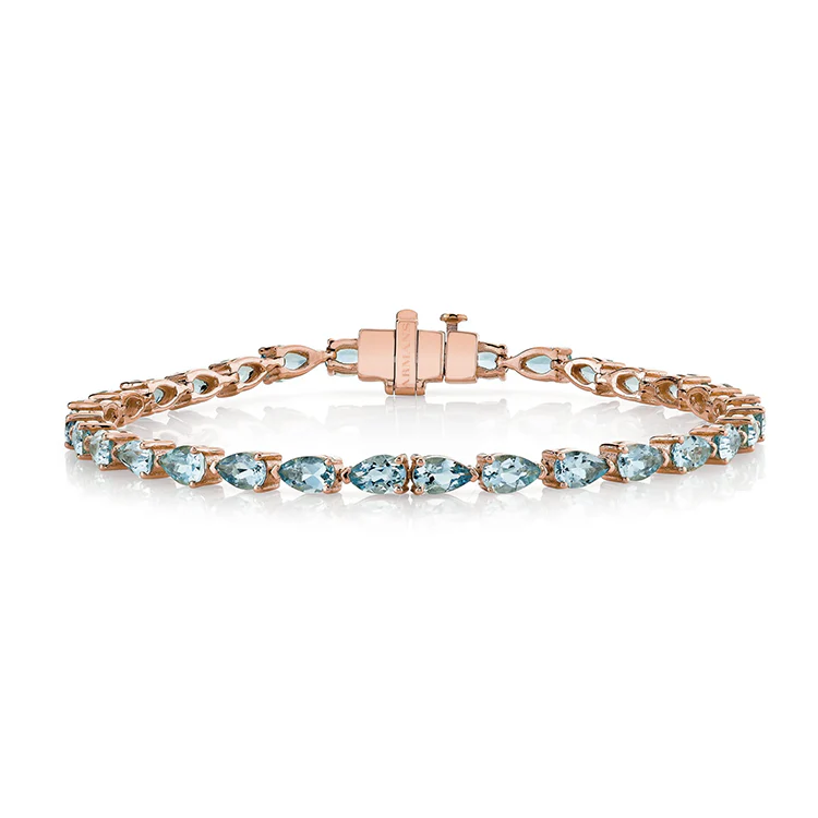 Aquamarine Pear Cut Bracelet - Image 3