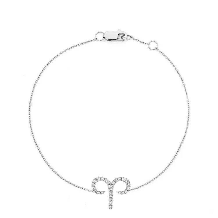 Aries Diamond Zodiac Bracelet - Image 2