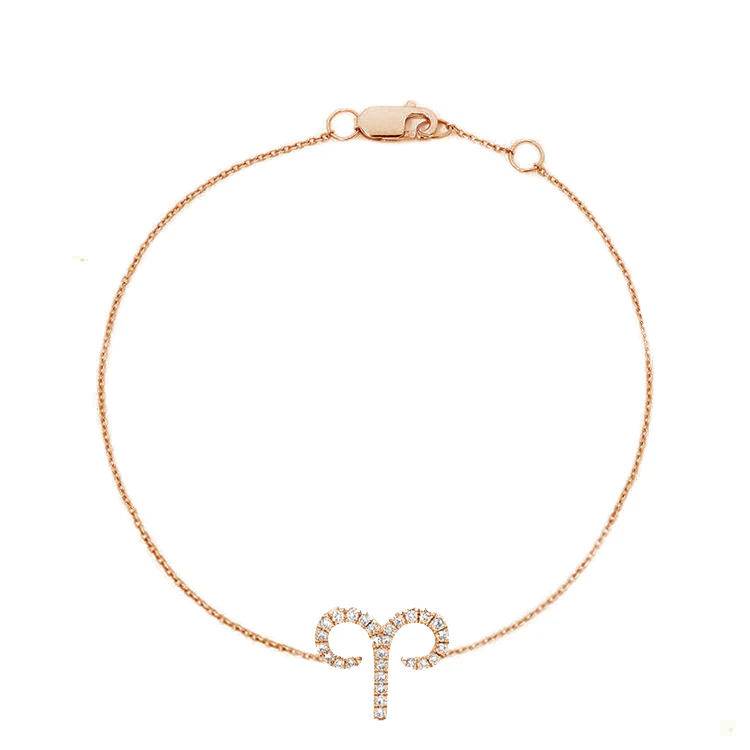Aries Diamond Zodiac Bracelet - Image 3