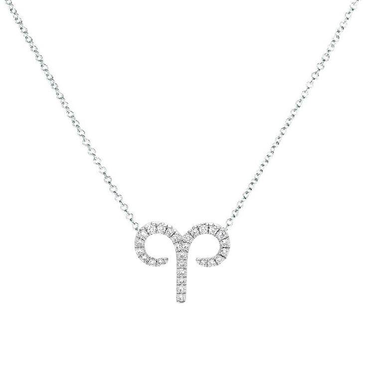 Aries Diamond Zodiac Necklace