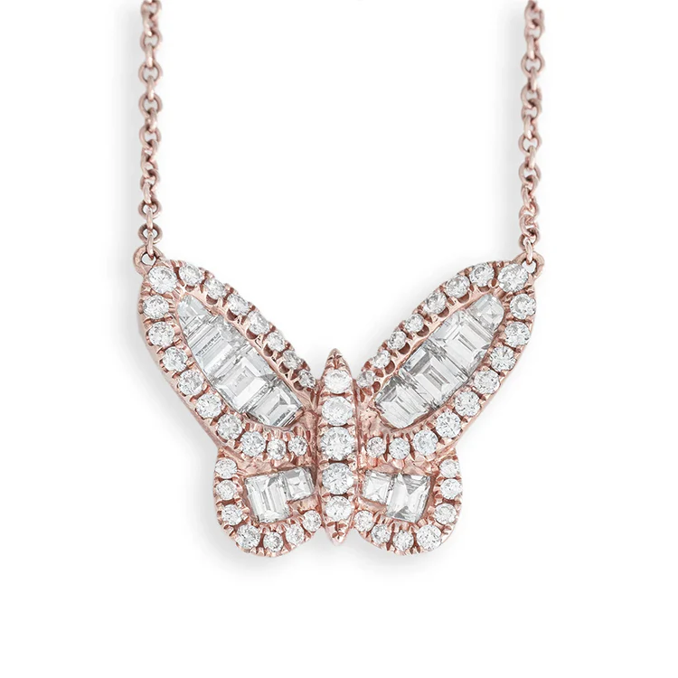 Aurora Diamond Butterfly Necklace - Image 3