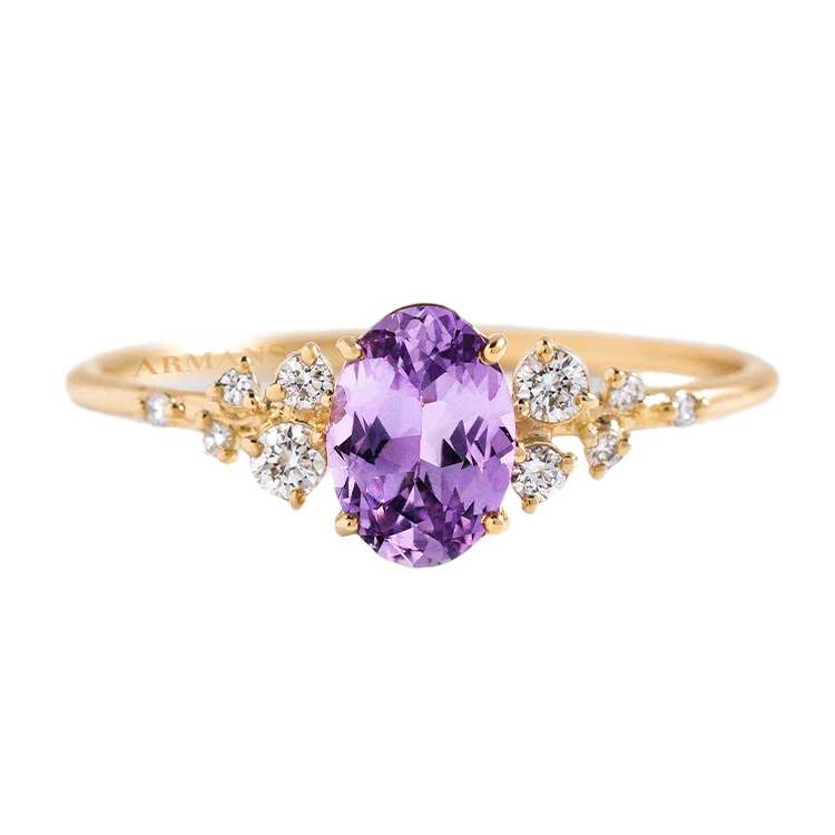 Aurora Purple Sapphire Engagement Ring
