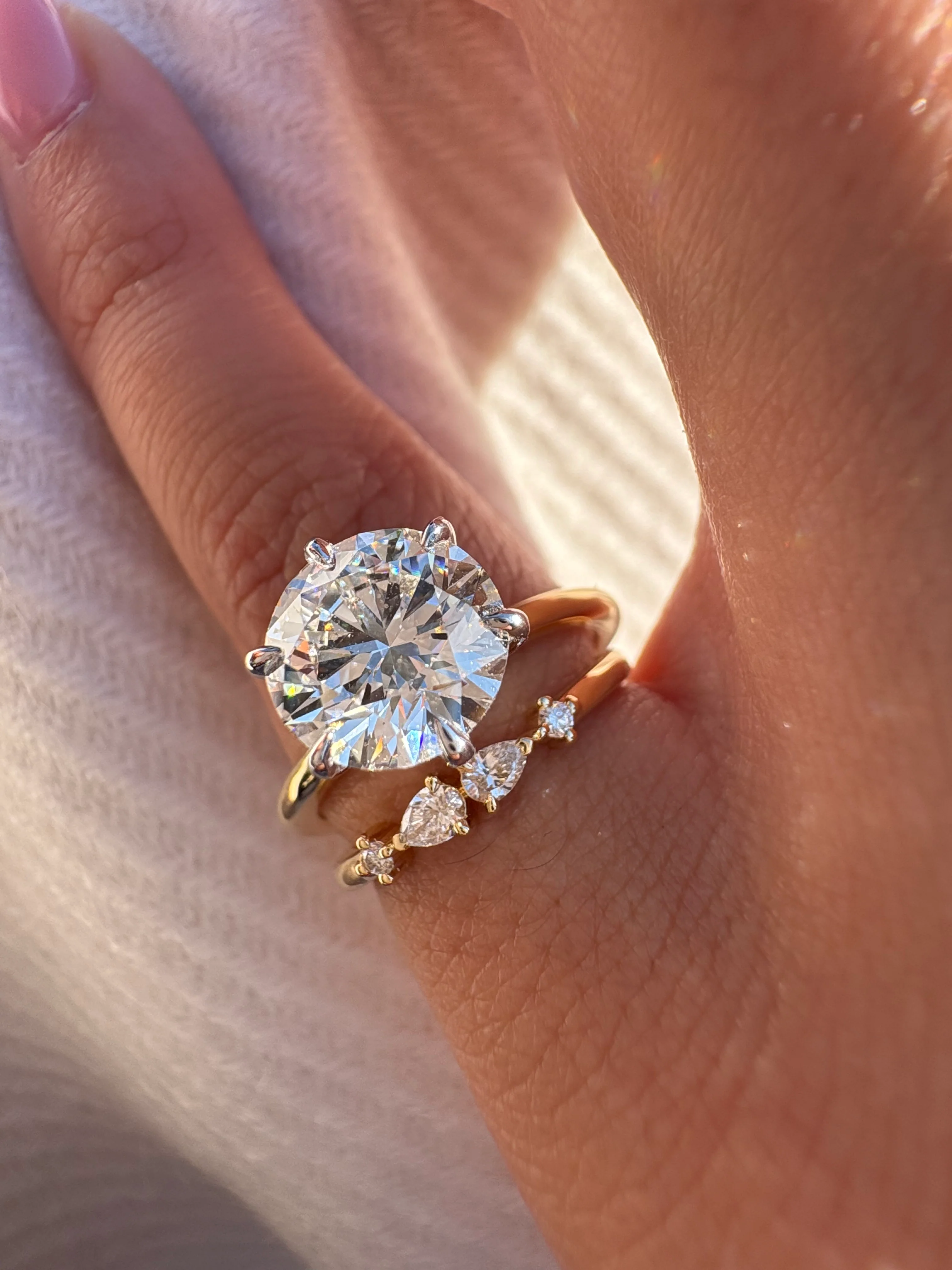 Ava Pear and Round Diamond Eternity Band - Image 3