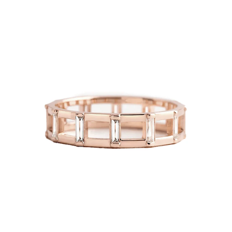 Baguette Diamond Ladder Ring - Image 3