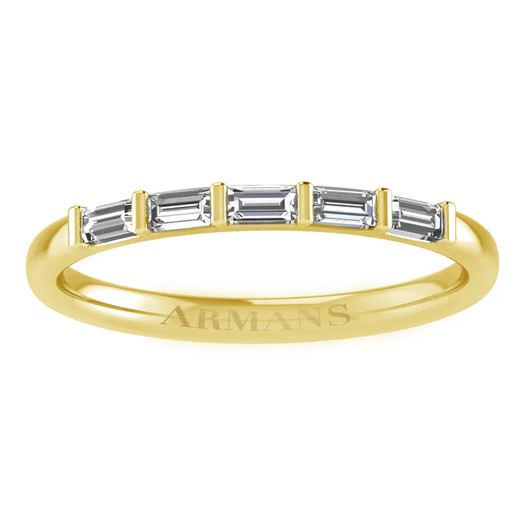 Baguette Half Diamond Band