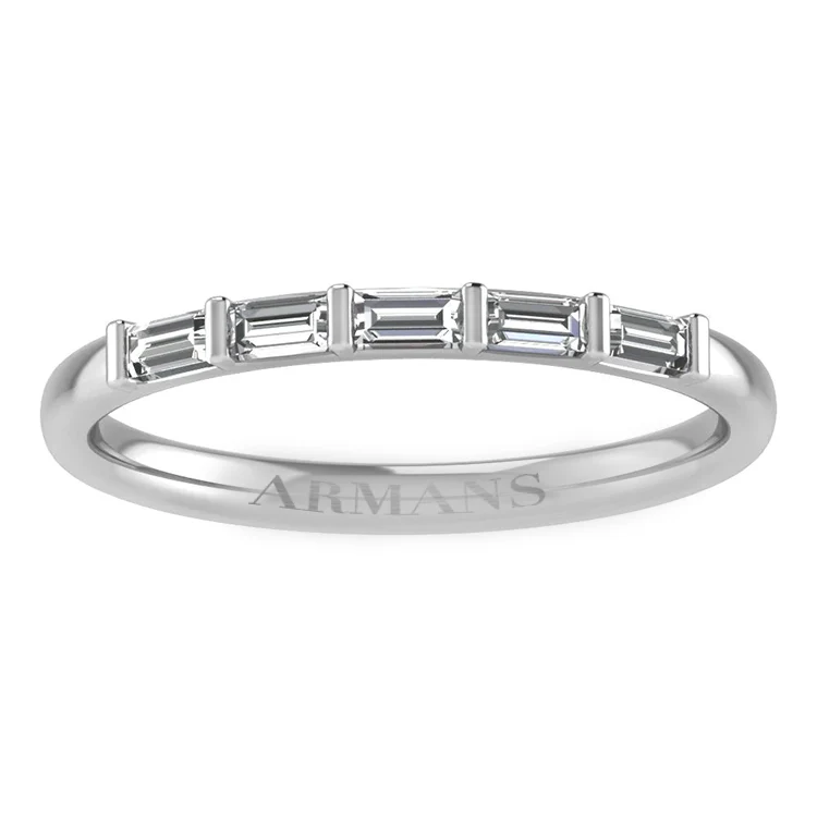 Baguette Half Diamond Band - Image 2