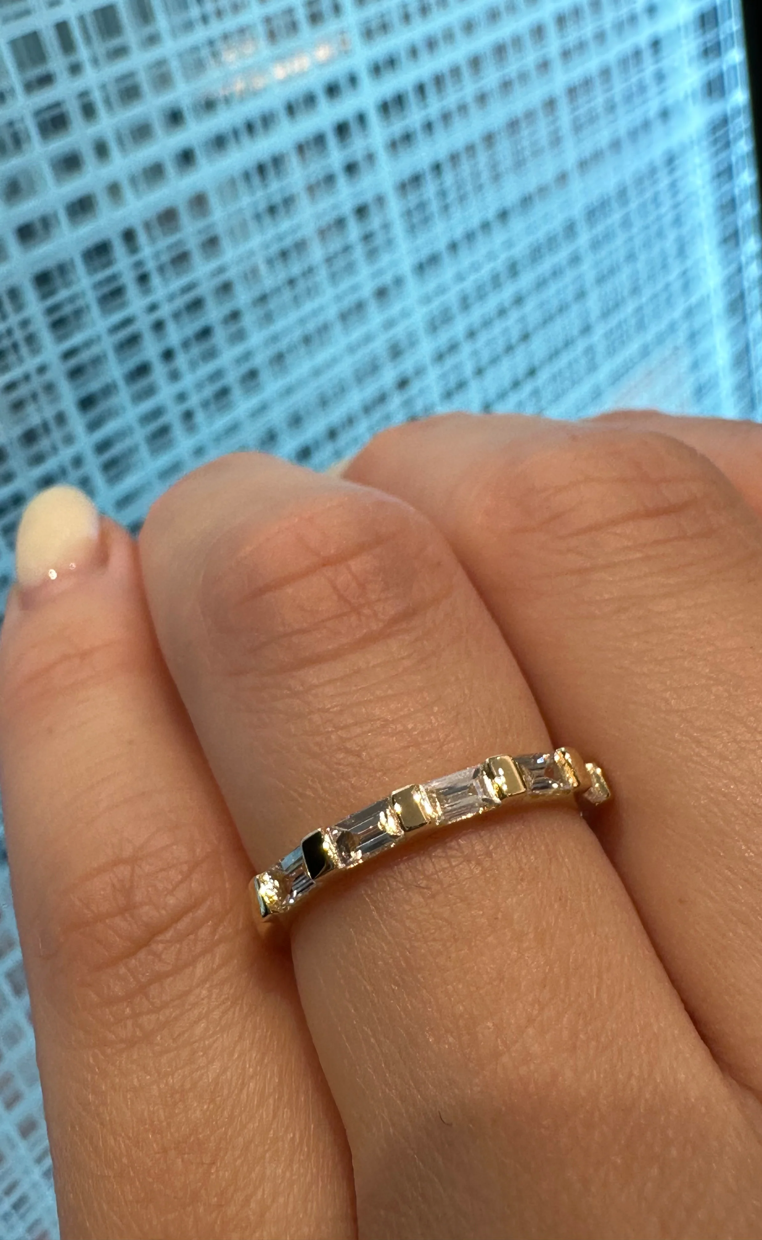 Baguette Half Diamond Band - Image 4