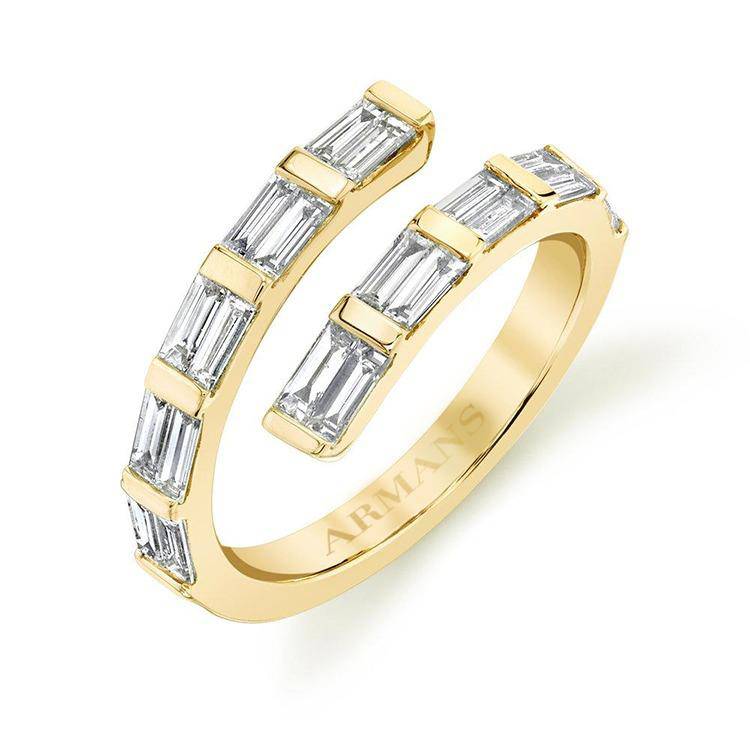 Baguette Lab Grown Diamond Wrap Ring - Image 3