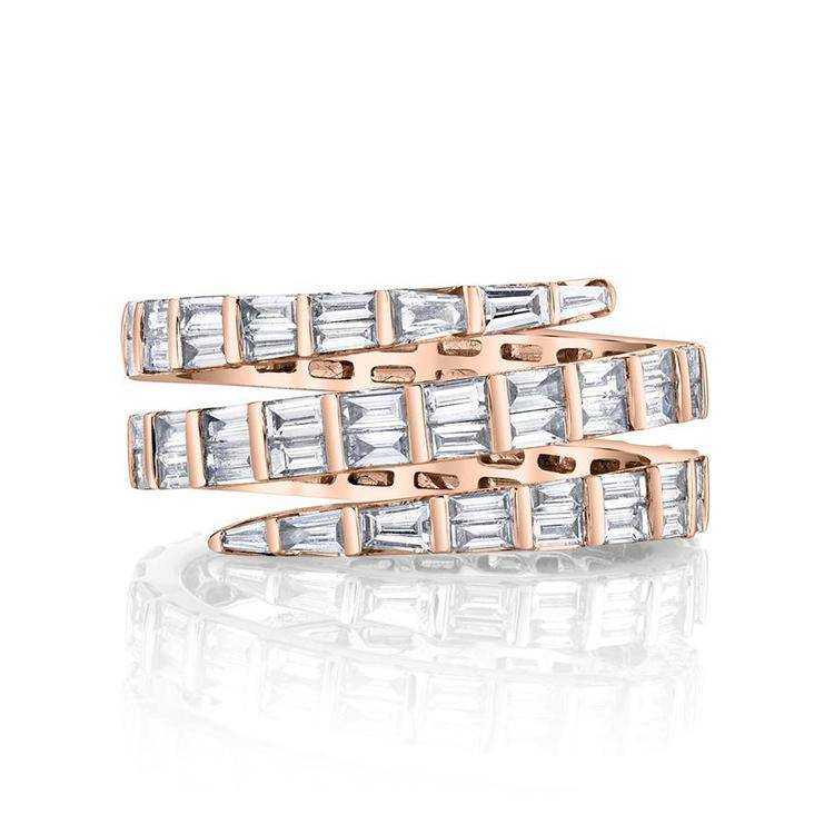 Baguette Spiral Diamond Ring - Image 2