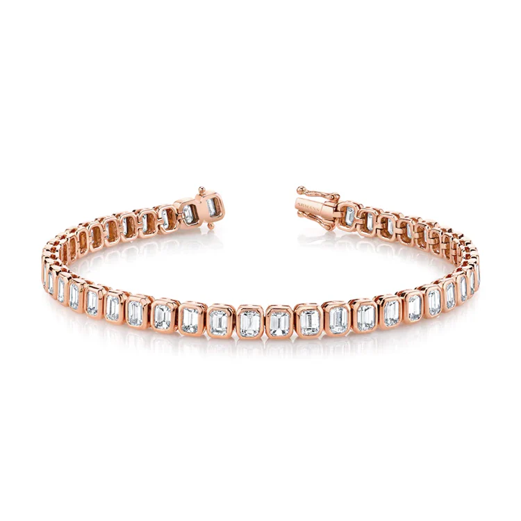Bezel Set Emerald Bracelet - Image 3