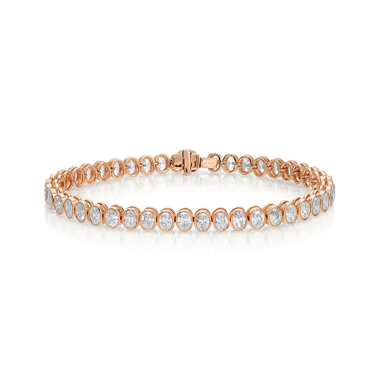 Bezel Set Oval Bracelet - Image 3
