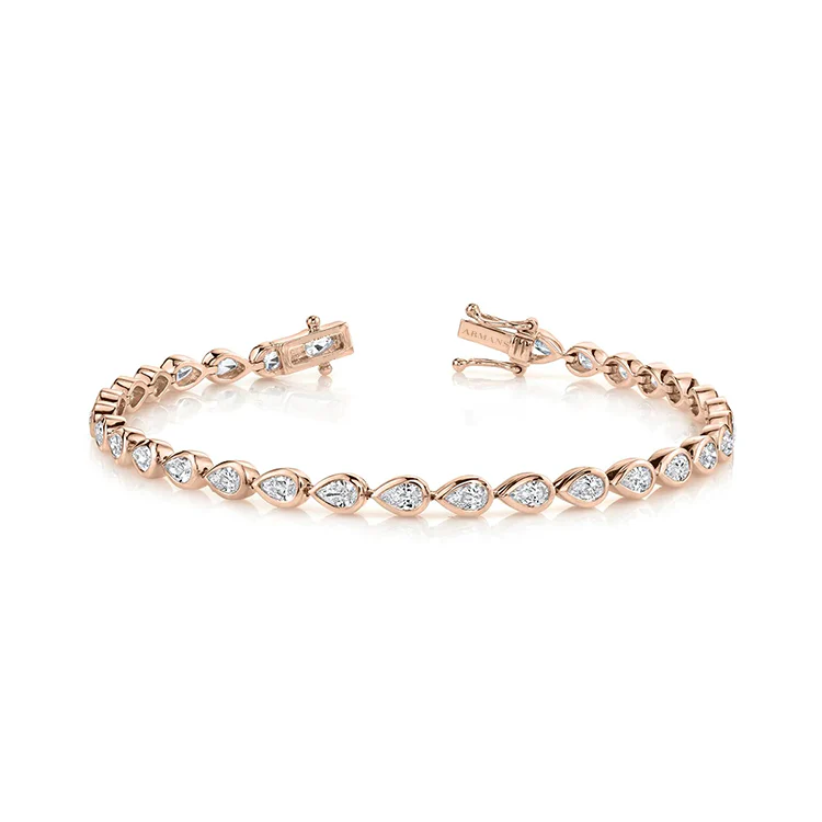 Bezel Set Pear Bracelet - Image 2