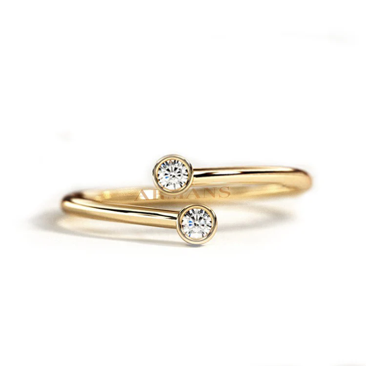 Bezel Set Wrap Ring