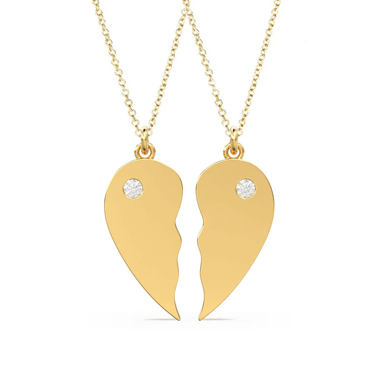 BFF Matching Heart Necklace
