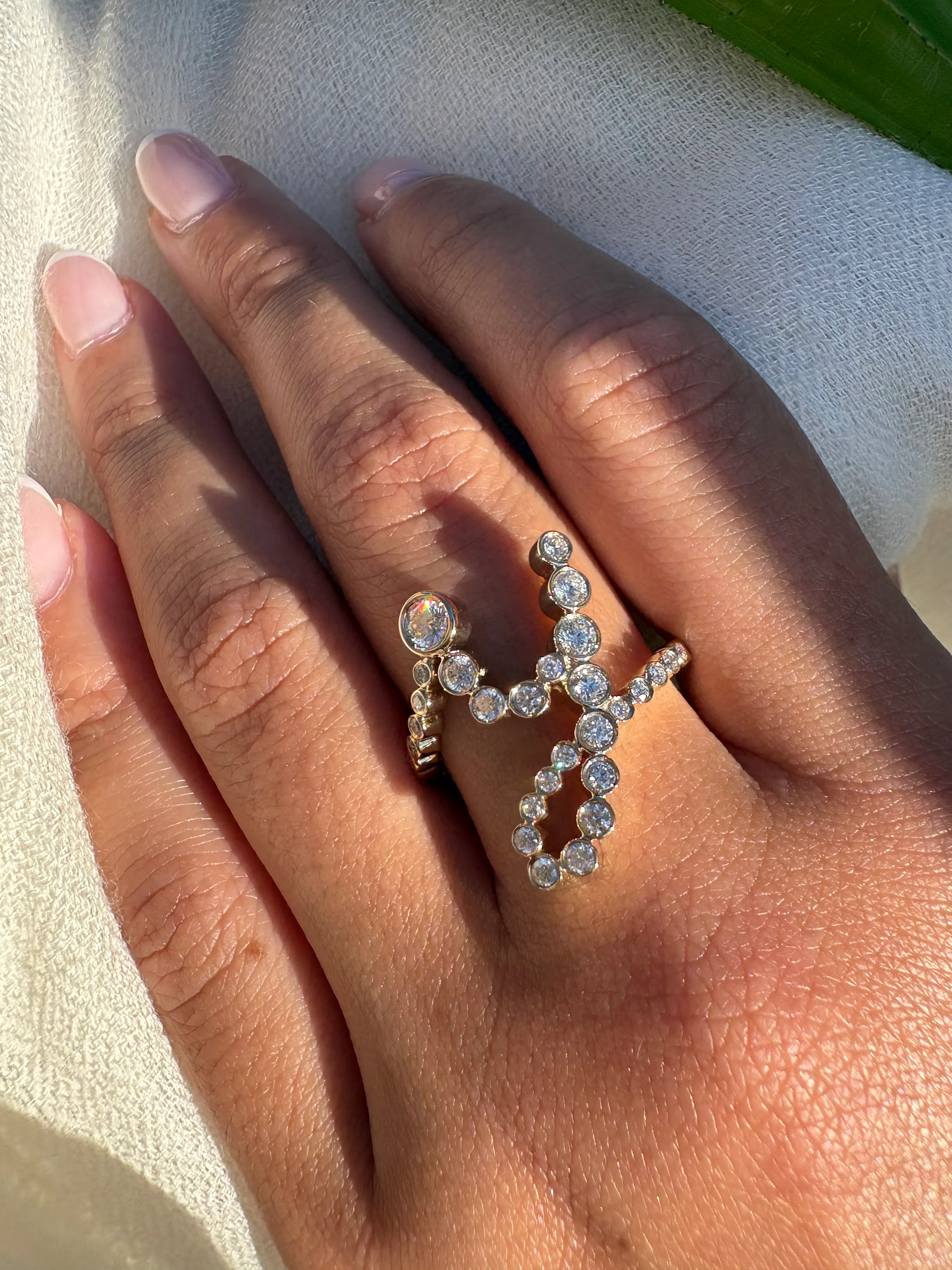 Bubble Diamond Initial Ring - Image 28