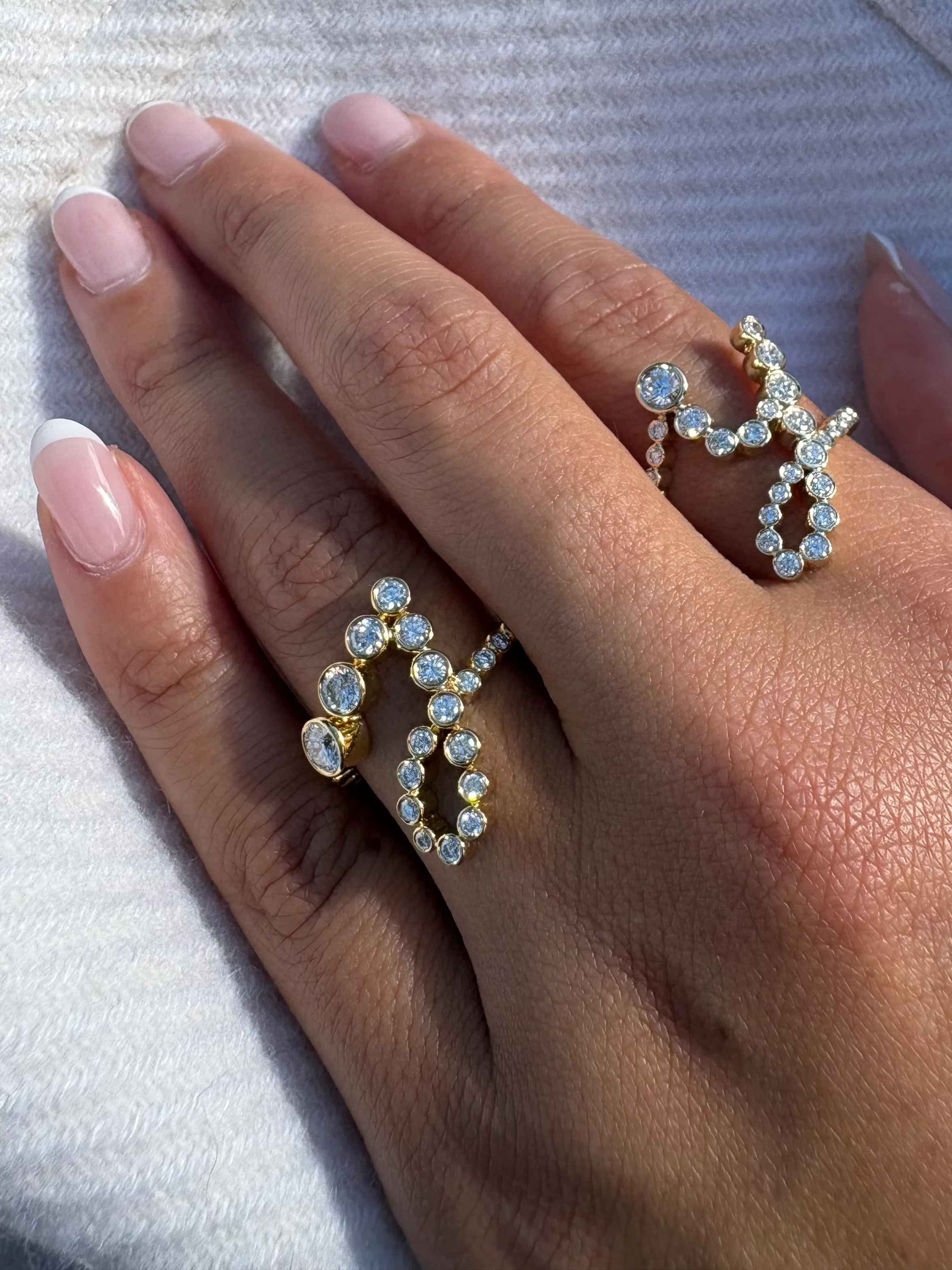 Bubble Diamond Initial Ring - Image 29