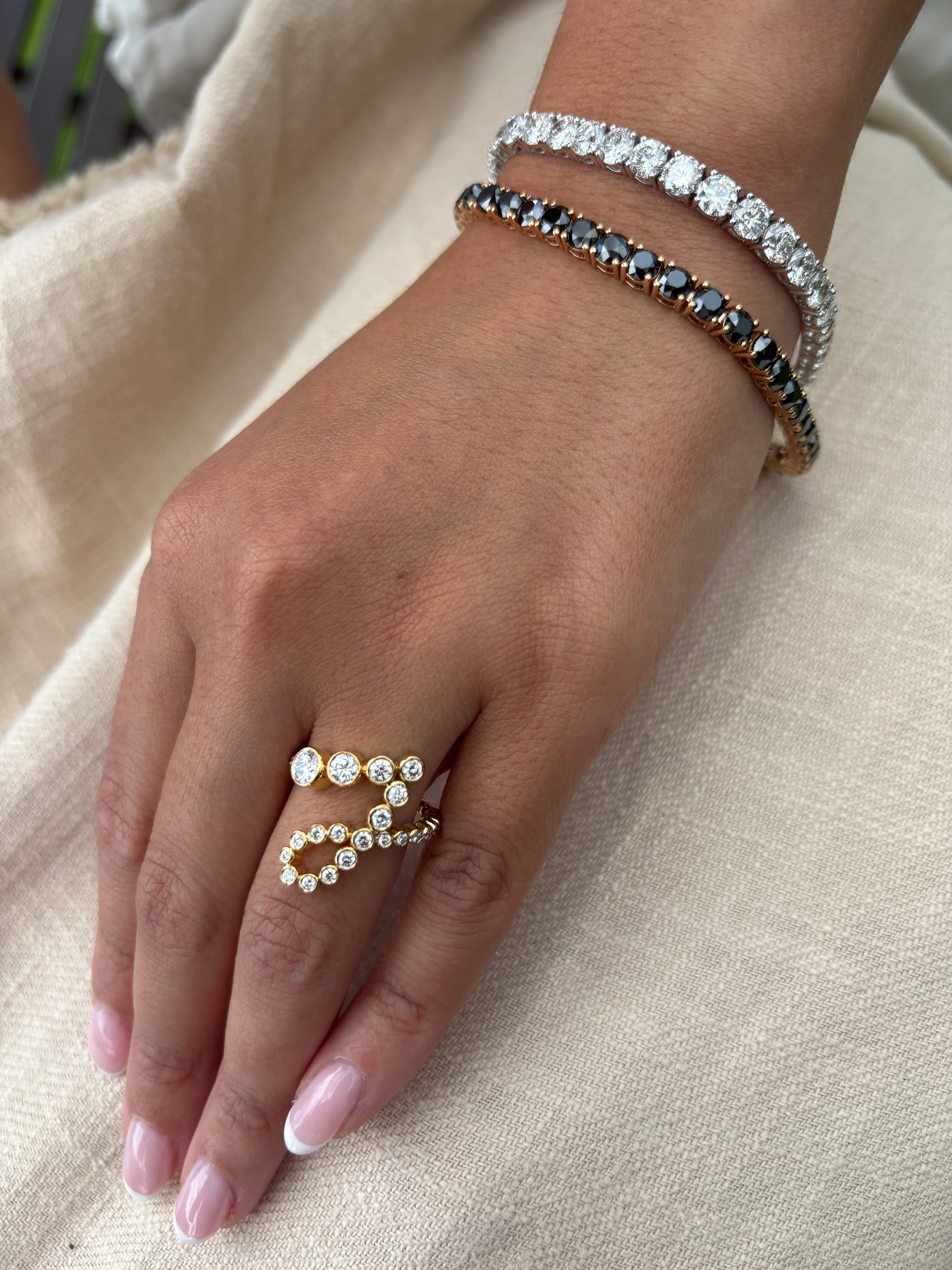 Bubble Diamond Initial Ring - Image 32