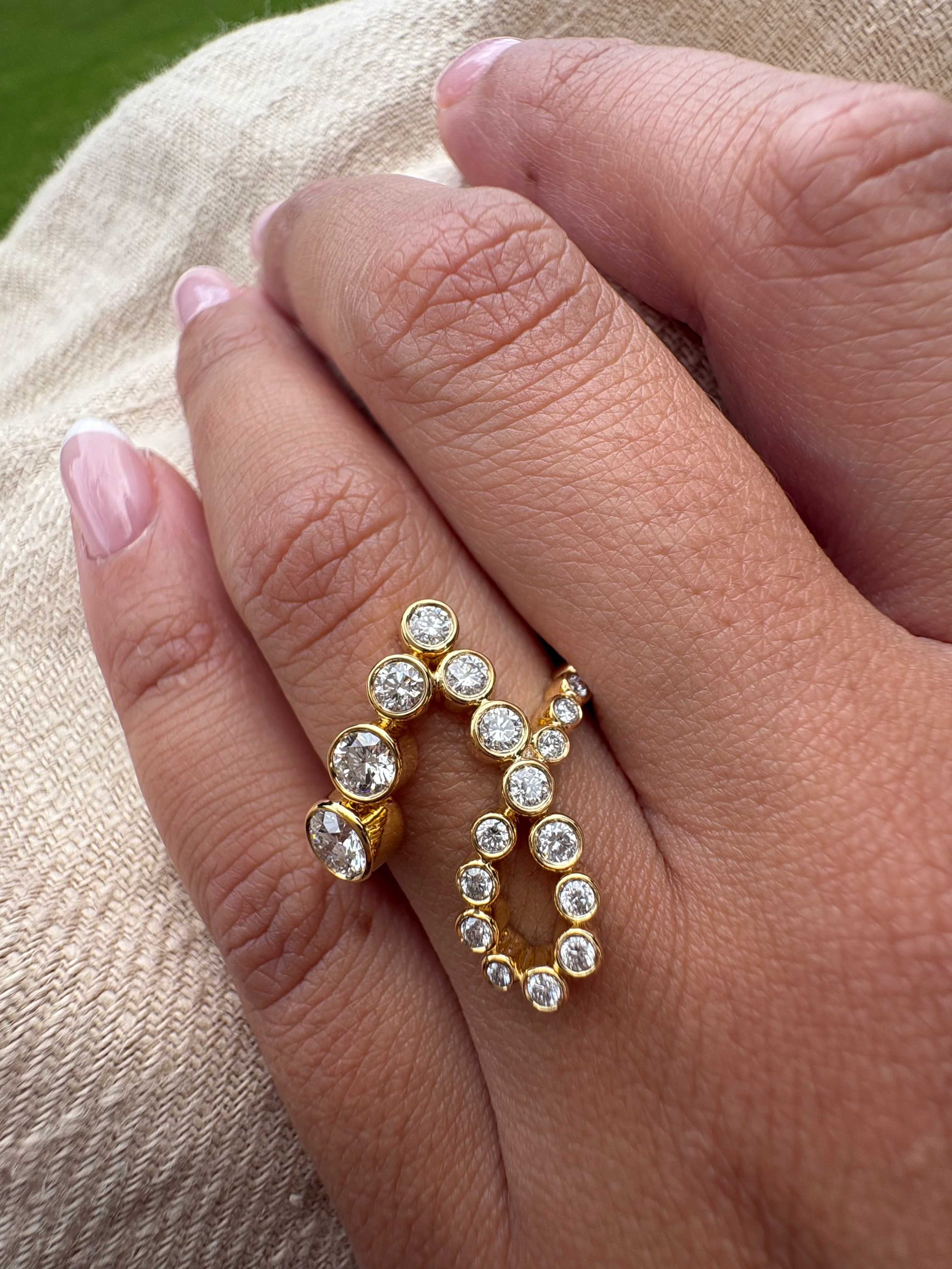 Bubble Diamond Initial Ring - Image 33