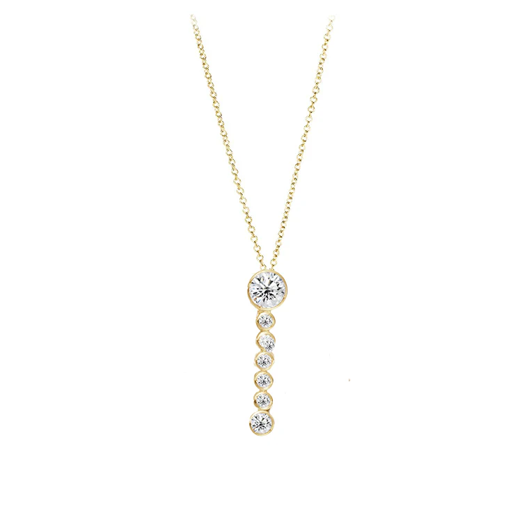 Bubble Diamond Initial Necklace - Image 9