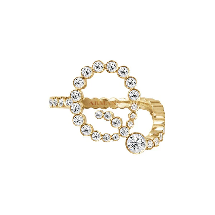 Bubble Lab Grown Diamond Initial Ring - Image 18