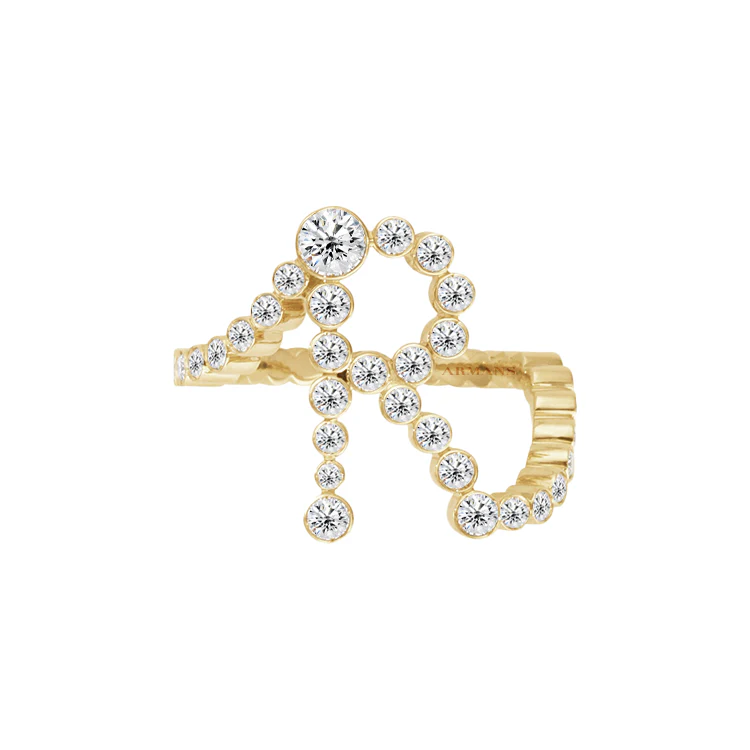 Bubble Lab Grown Diamond Initial Ring - Image 19