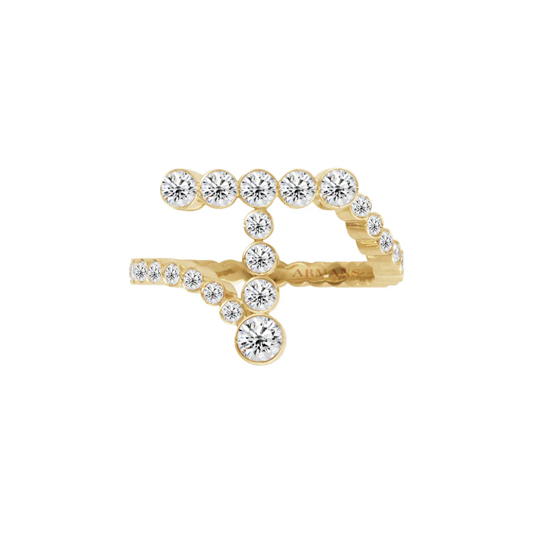 Bubble Lab Grown Diamond Initial Ring - Image 21