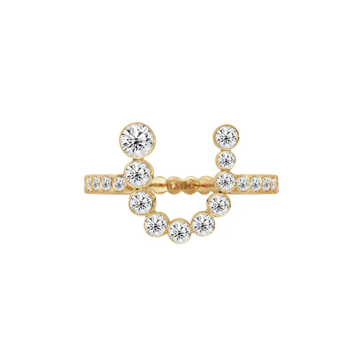 Bubble Lab Grown Diamond Initial Ring - Image 22