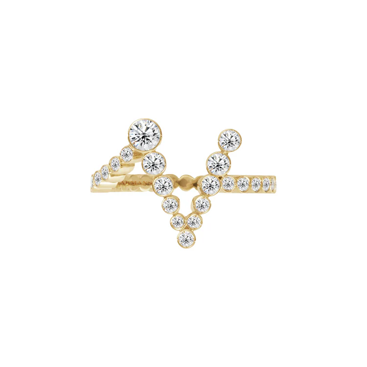 Bubble Lab Grown Diamond Initial Ring - Image 23