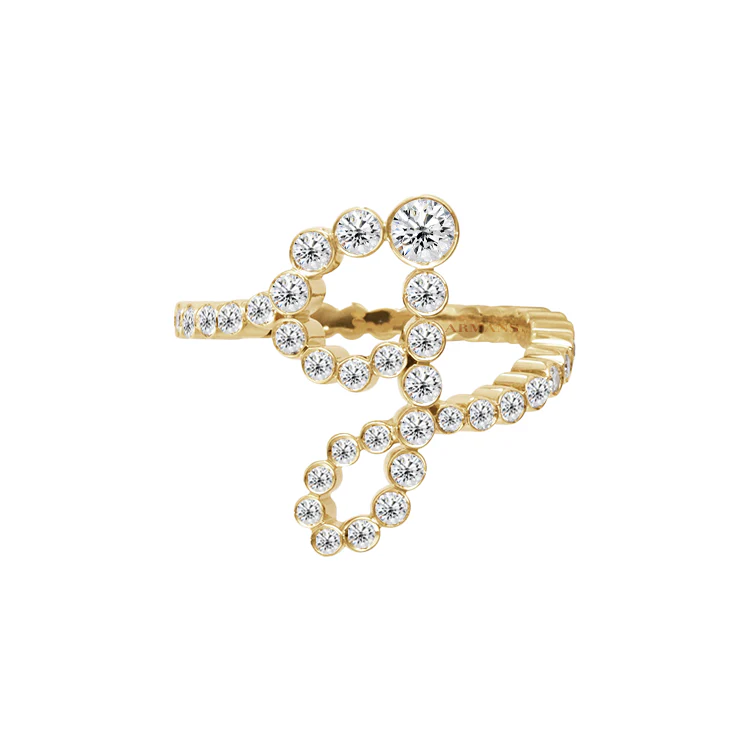 Bubble Lab Grown Diamond Initial Ring - Image 8