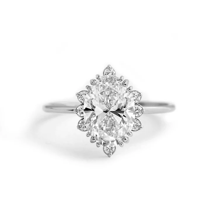 Camellia Oval Engagement Ring - Image 2
