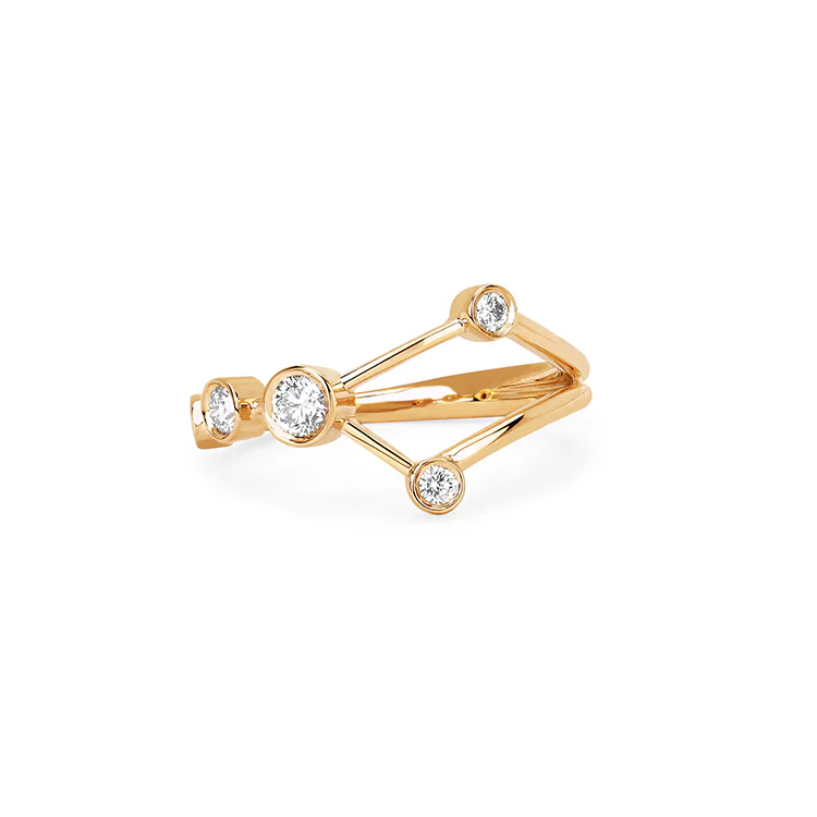 Cancer Diamond Constellation Ring