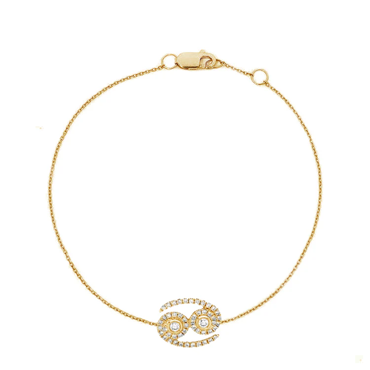 Cancer Diamond Zodiac Bracelet