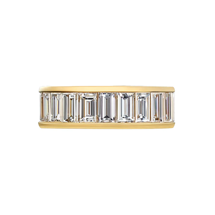 Channel Set Baguette Wedding Band