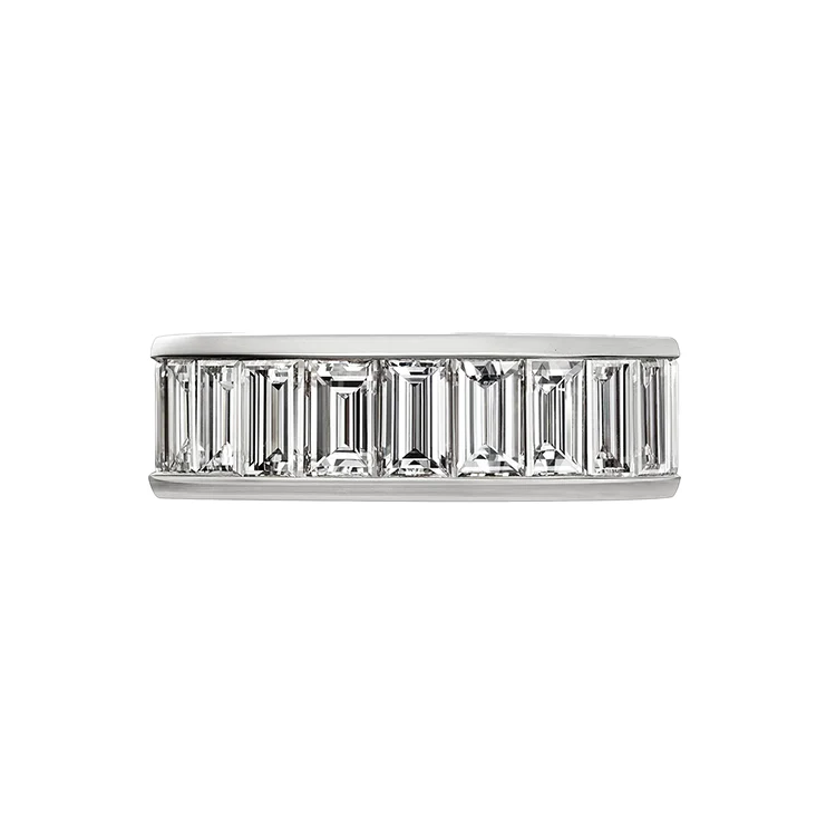 Channel Set Baguette Wedding Band - Image 3