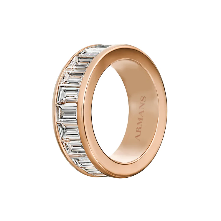 Channel Set Baguette Wedding Band - Image 6