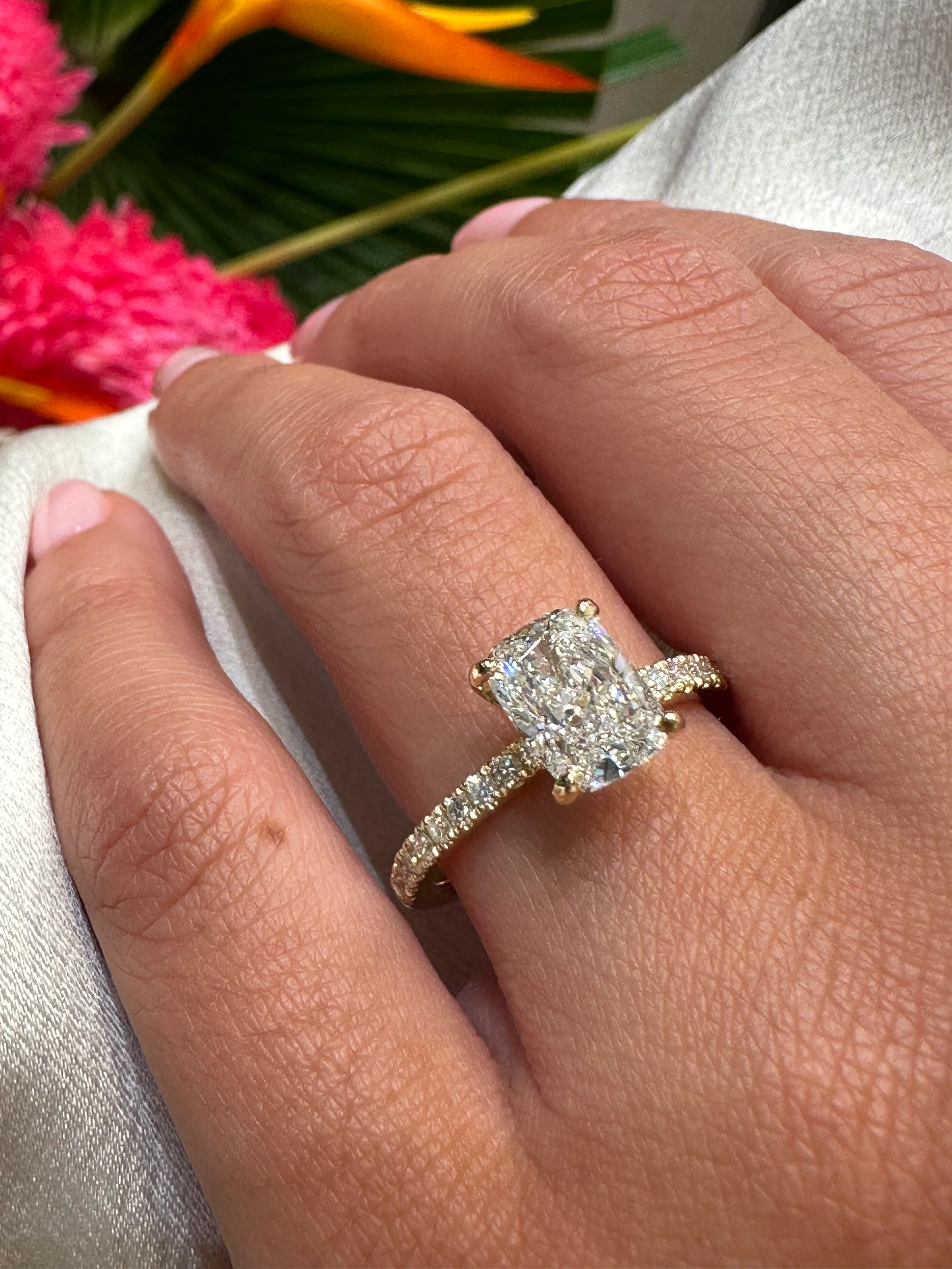Chloe Cushion Lab Grown Engagement Ring - Image 7