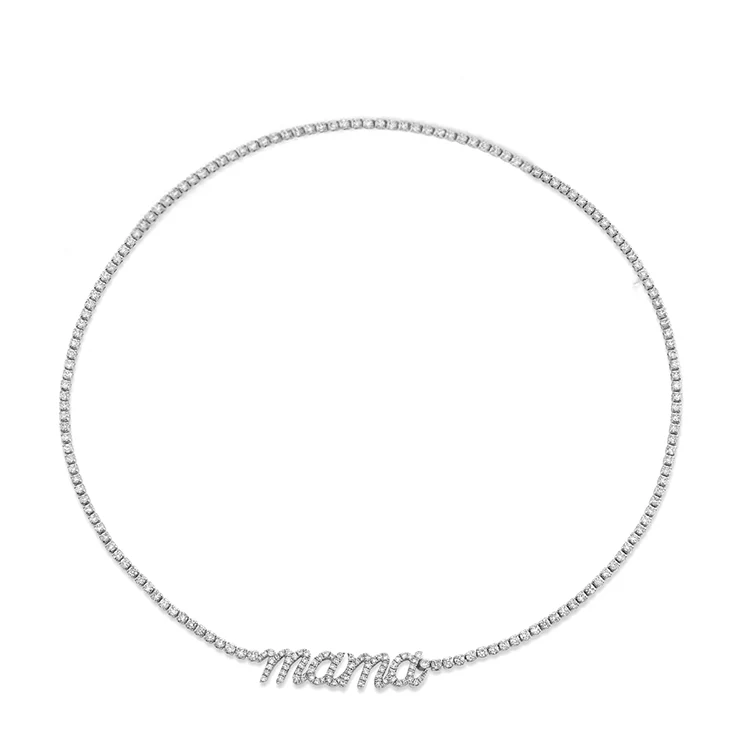 Custom Name Diamond Tennis Necklace