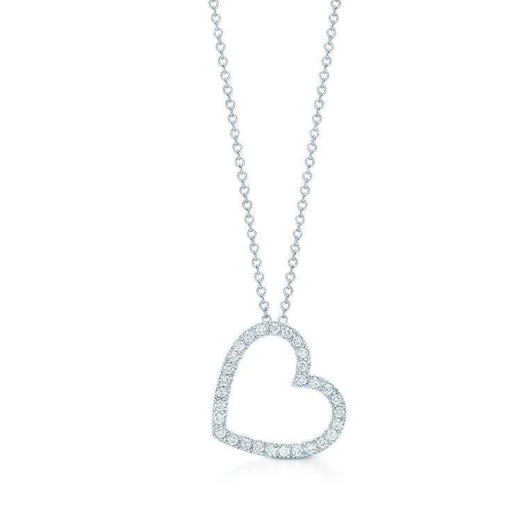 Dangling Diamond Heart Pendant