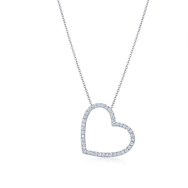 Dangling Diamond Heart Pendant - Image 2