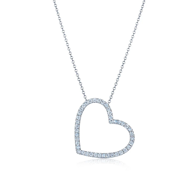 Dangling Diamond Heart Pendant - Image 3