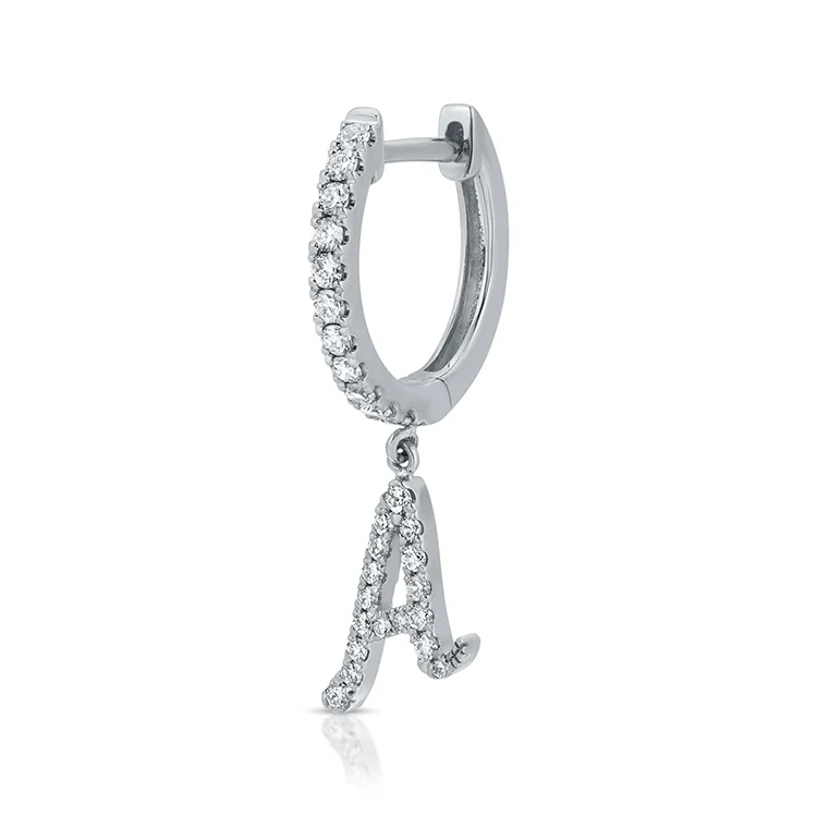 Dangling Diamond Initial Earring - Image 2