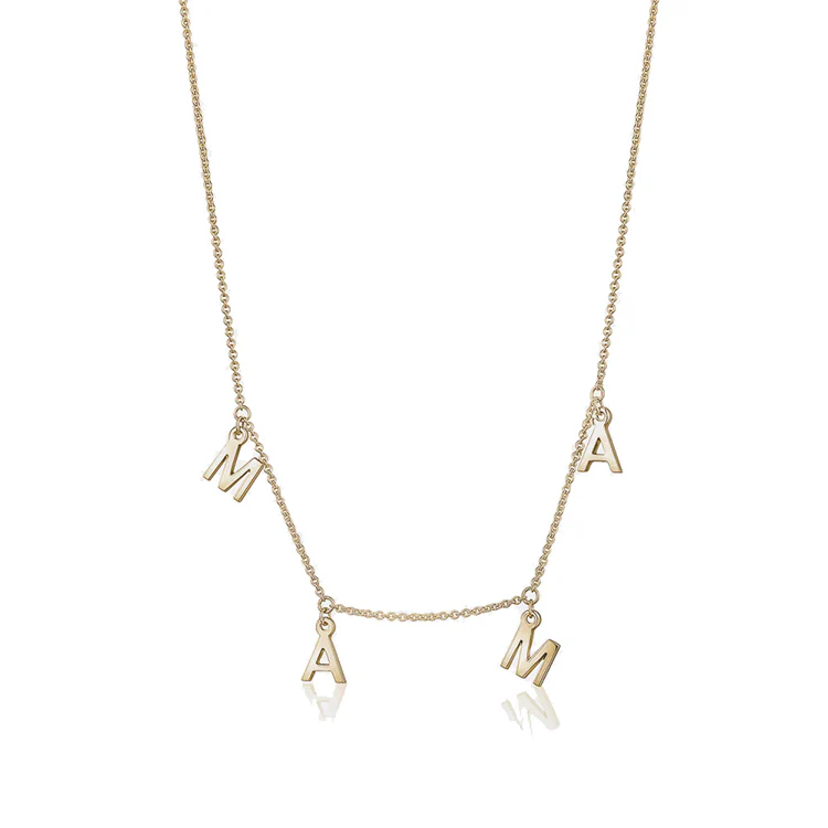 Dangling Multi-Initial Necklace