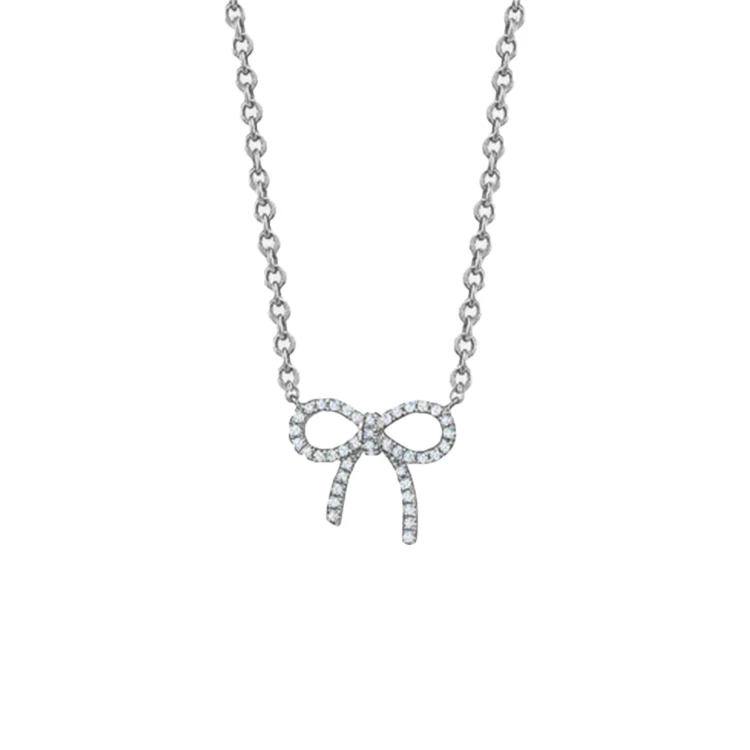 Diamond Bow Necklace - Image 3