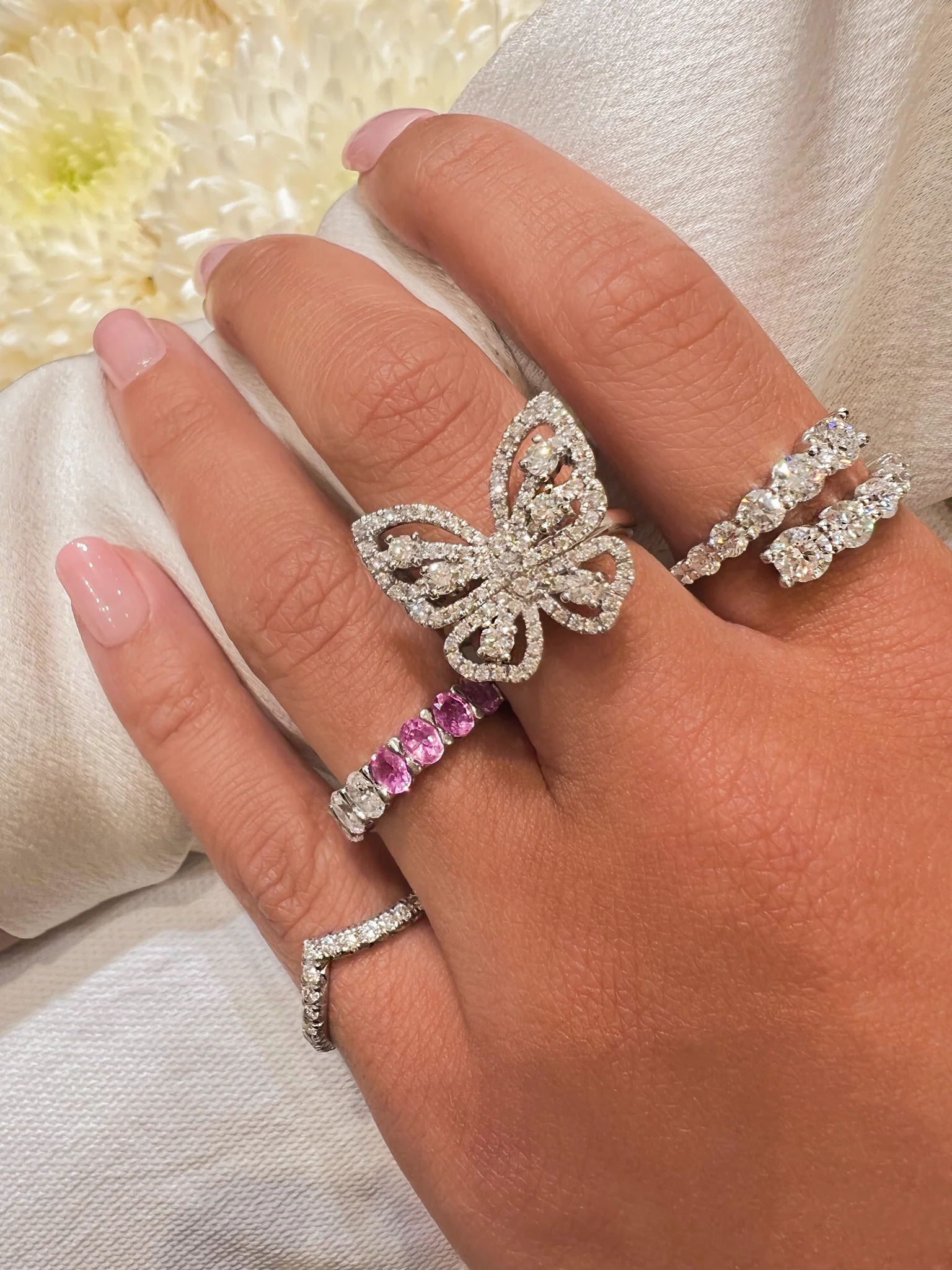 Diamond Butterfly Ring - Image 4