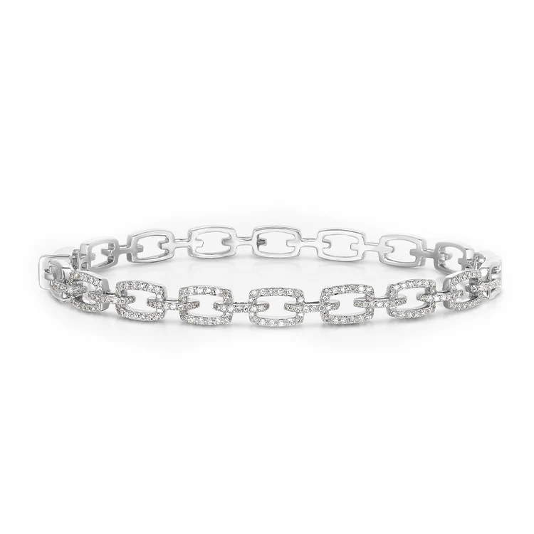 Diamond Chain Link Bracelet - Image 2