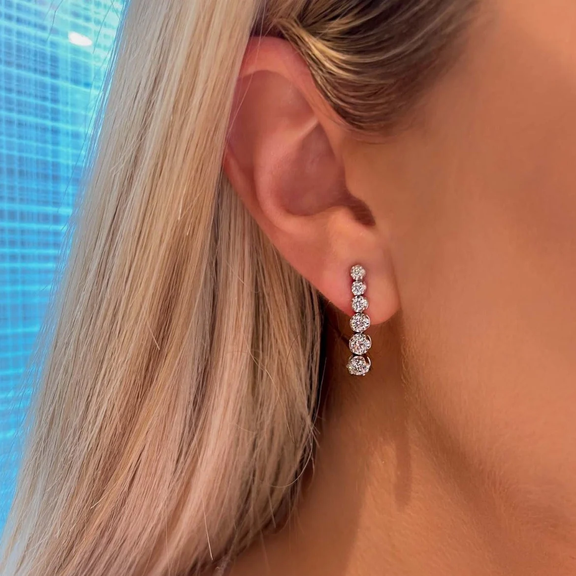 Diamond Drop Earrings - Image 2